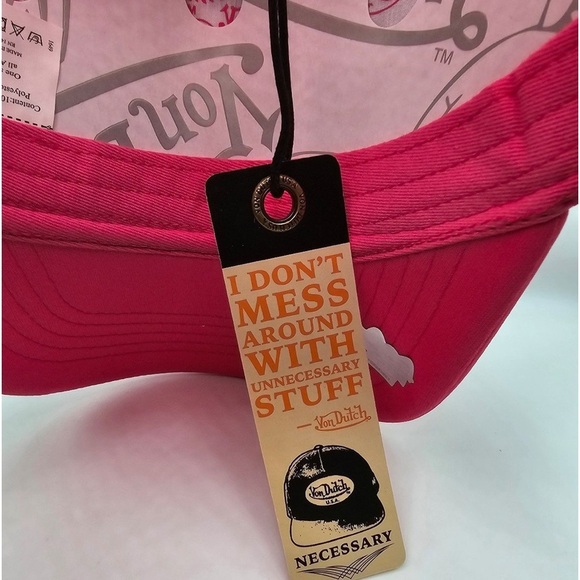 Von Dutch Hot Pink Flying Eyeball Wordmark Cap/ Trucker Hat | Limited | NEW/NWT!